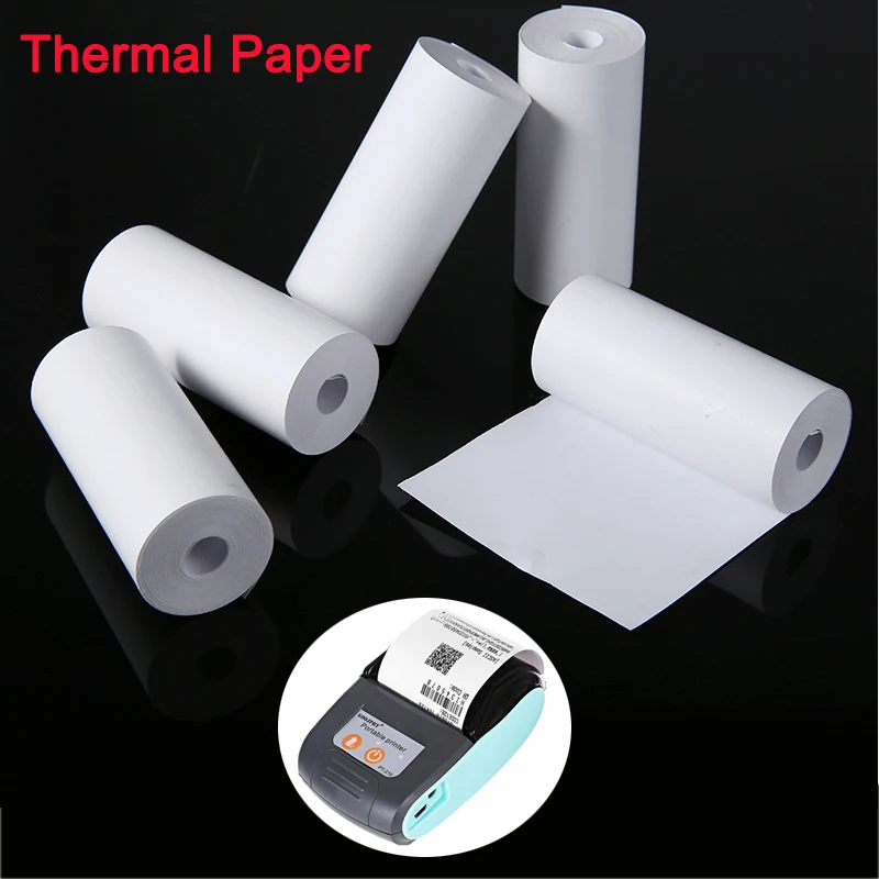 

3/5pcs 57*30mm White Thermal Paper for 58mm Mini Home Printer Picture Label Printable Thermal Printing Papers