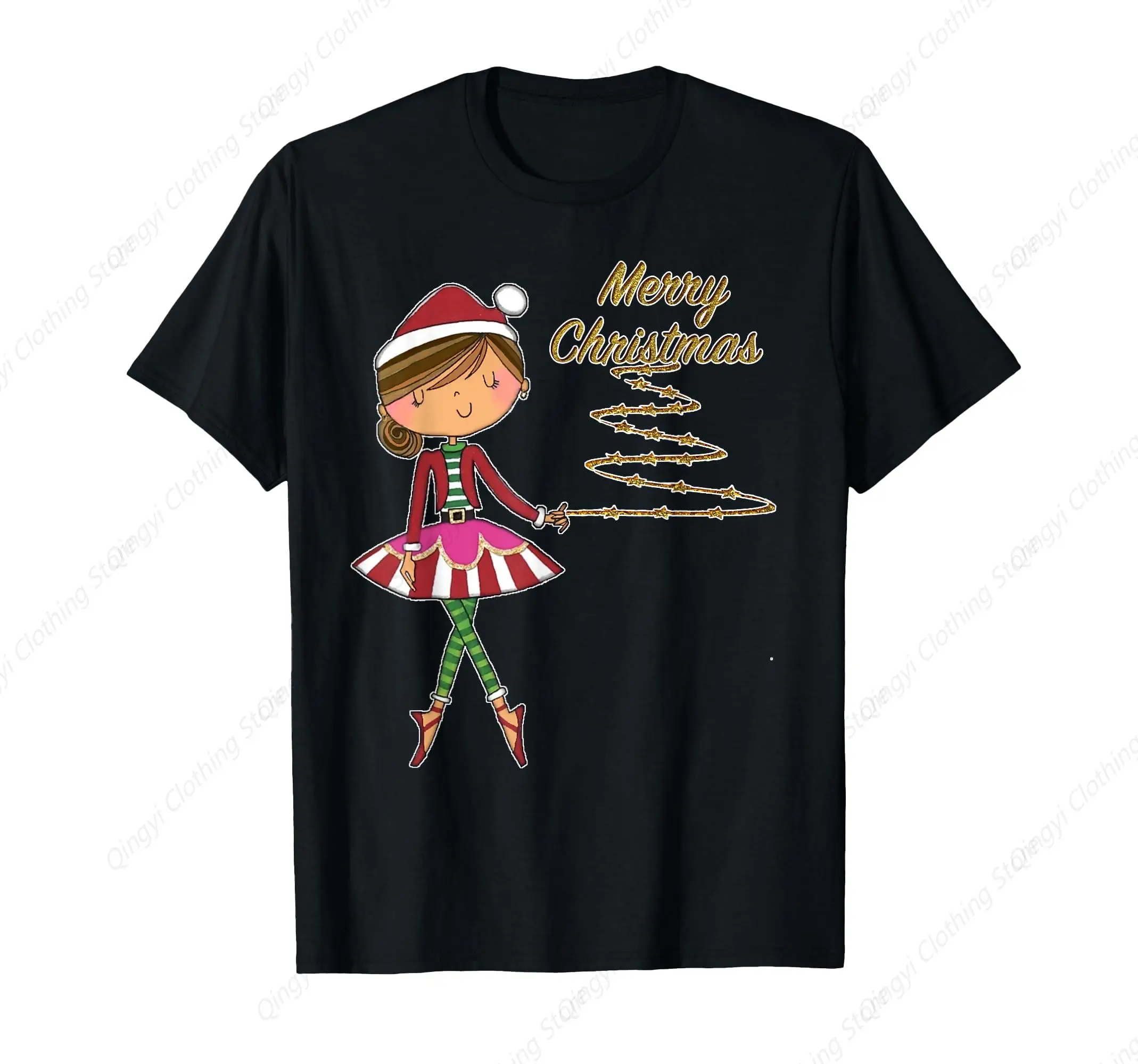 

Cute Dance Christmas Ballerina, girls Ballet Dancer Apparel T-Shirt