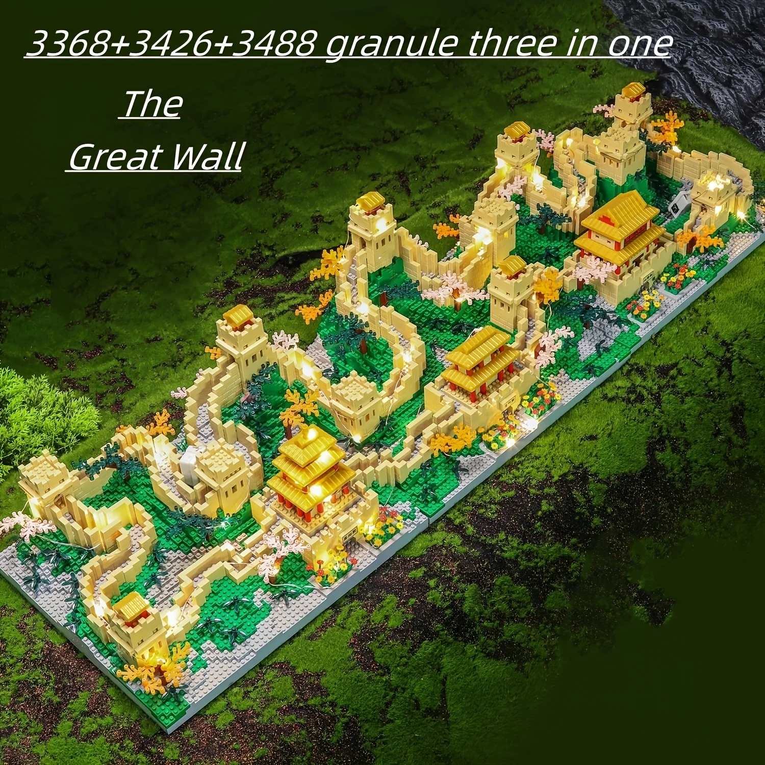 It is extremely difficult to assemble the Great Wall of China building blocks three in one by oneself. More than 10,000 pieces o