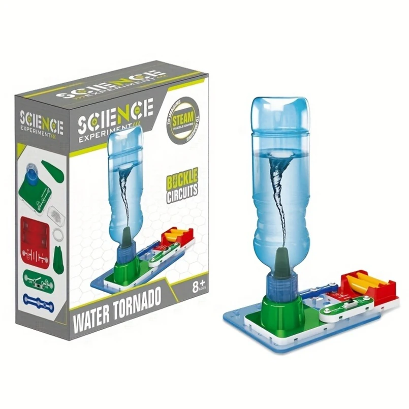 Tornado Maker DIY A Battery Powered Tabletop Water Tornado Empty Bottle Construction STEM Science Craft & Activity Kit Toy Kids