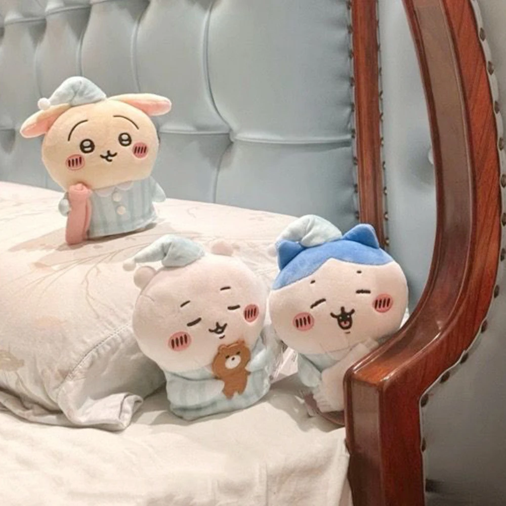 Kawaii Chikawas ชุดนอนตุ๊กตาของเล่น Hachiware Usagi พวงกุญแจอะนิเมะการ์ตูนจี้ตุ๊กตา Plush เครื่องประดับตกแต่งของขวัญหญิง