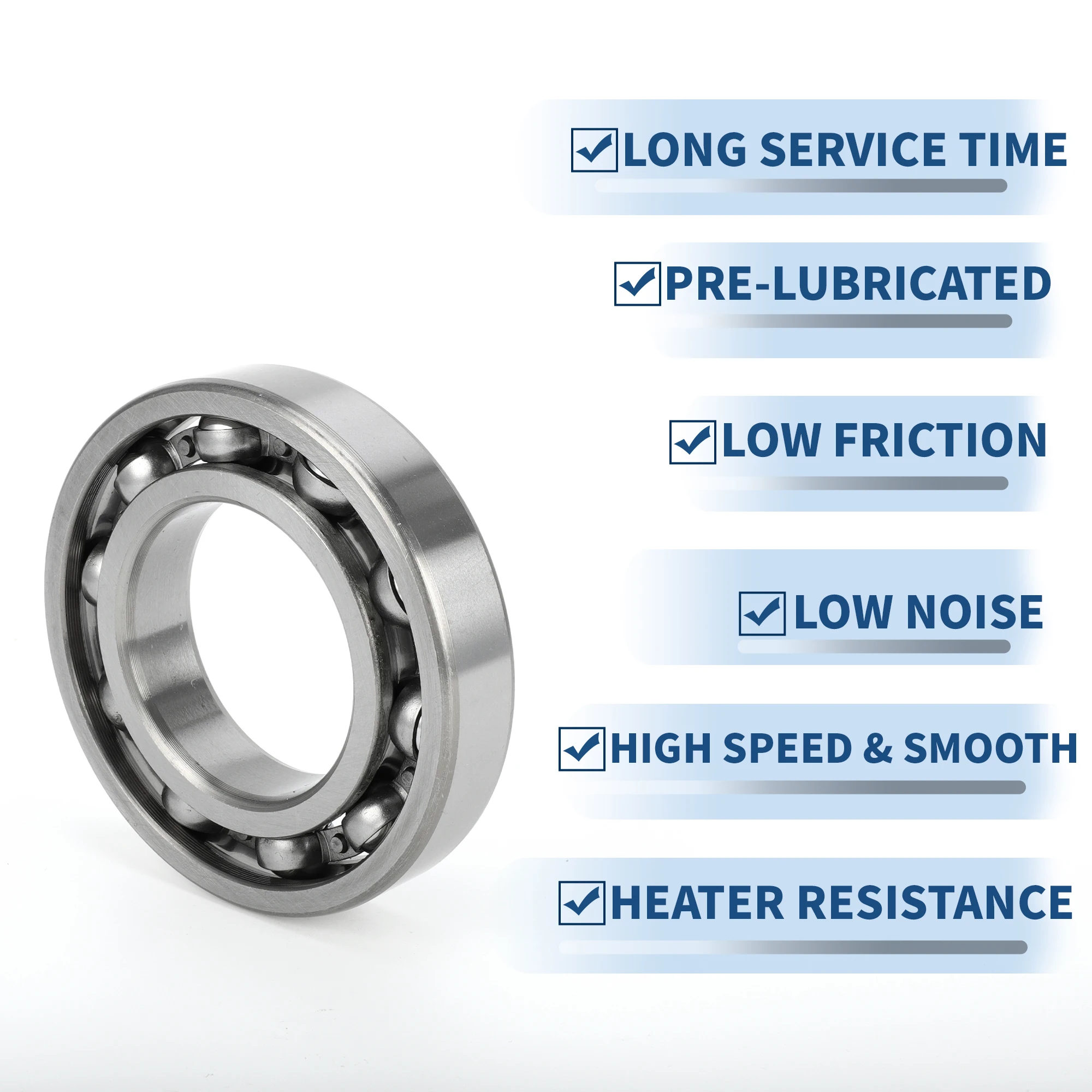 Motoforti 6212 & Deep Groove Ball Bearings P5 60x110x22mm Lubricated Bearings Open Type Silver Tone Scooter Skateboard Wheel