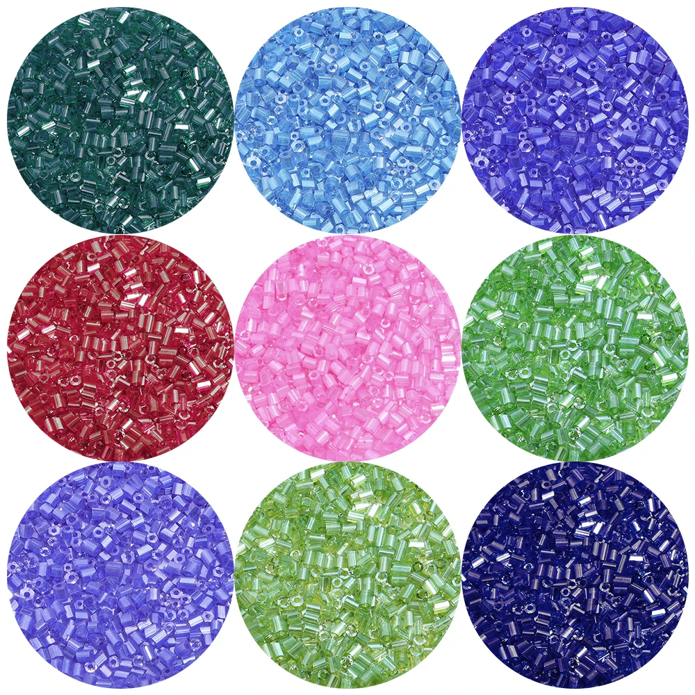 1200/5000pcs 2mm AB Color Short Tube Glass Beads Glass Seed Beads for Jewelry Making Loose Spacer Beads DIY Bracelet Necklace