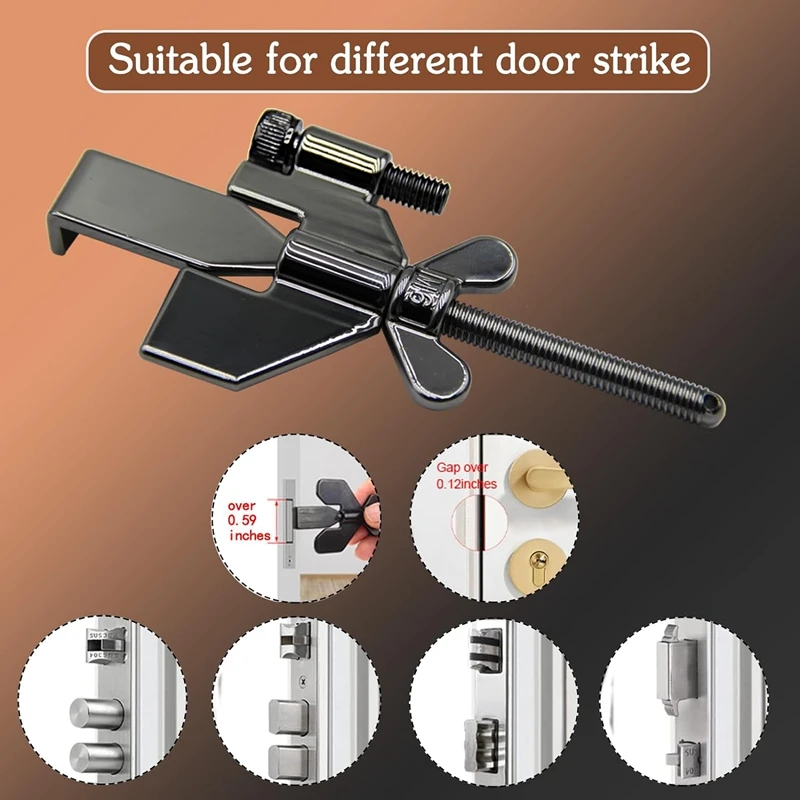 Door Stop Alarm With Security Alarm, Siren Door Stop With Portable Door Lock, Floor Wedge Security Alarm For Travel