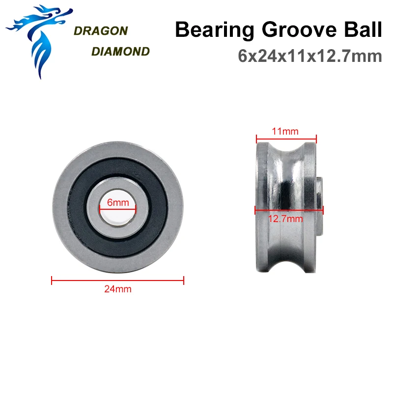 Dragon Diamond Bearings SG10 SG15 SG20 SG25 Groove Ball Bearings for CO2 Laser Engraving Cutting Machine