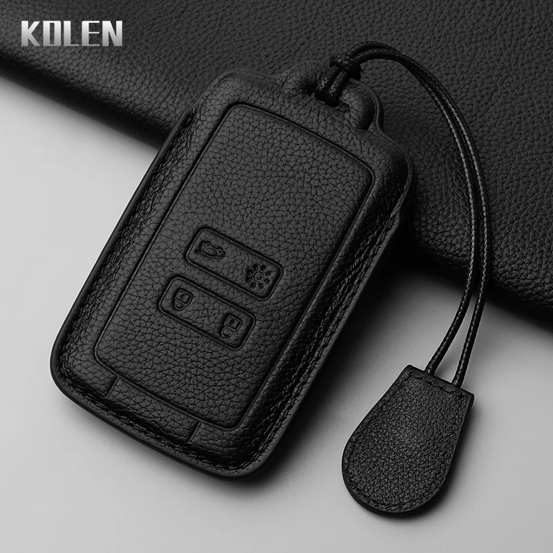 Leather Car Card Key Case Cover Shell For Renault Koleos Captur Megane Clio Scenic Talisman Arkana For Dacia Sandero Accessories