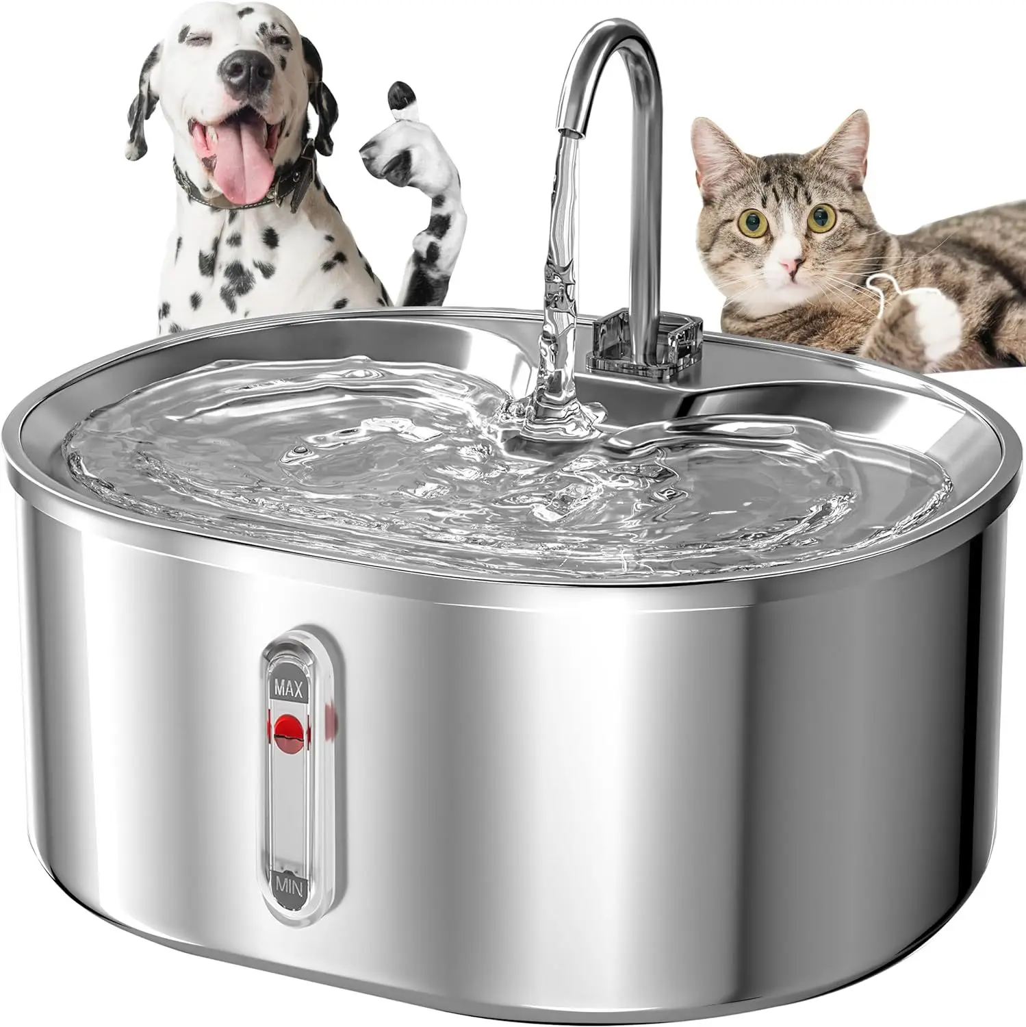 Pet Automatic Water Dispenser Stainless Steel Cat Water Fountain Filter Mute Electric Dog Drinking Bowl For Cats Gadget