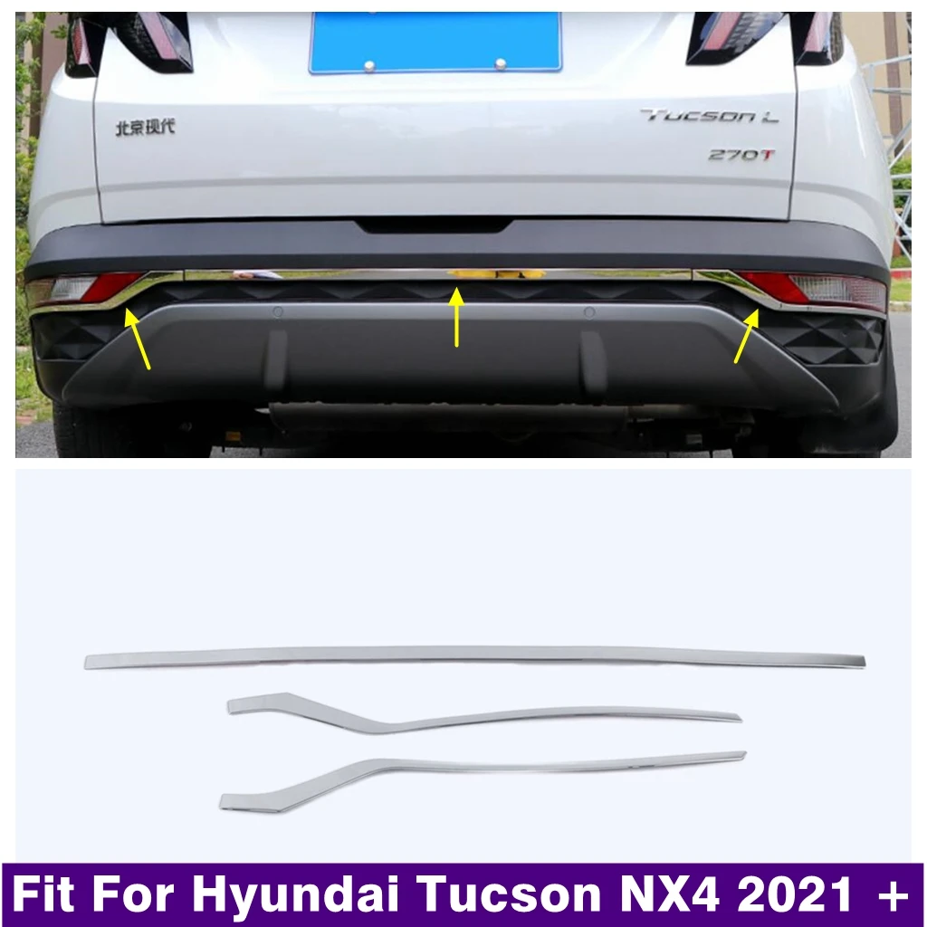 

Rear Tail Bumper Fog Lights Lamp Strip Tailgate Door Decor Panel Cover Trim Fit For Hyundai Tucson NX4 2021-2023 Car Accessories