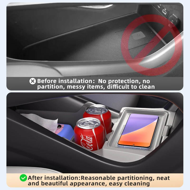 2025 For BYD Seal 06 DM-i Seal 6 DM-i Silicone Center Console Below Storage Box Central Control Organizer Mat Car Interior