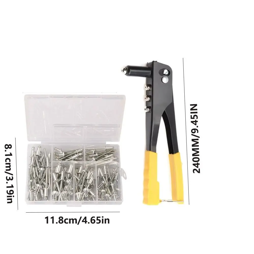 120Pcs M3.2-M4 Riveter Set Heavy Duty Manual Hand Rivet Nut Tool Labor-saving Core Pulling Manual Riveter Hand Tool