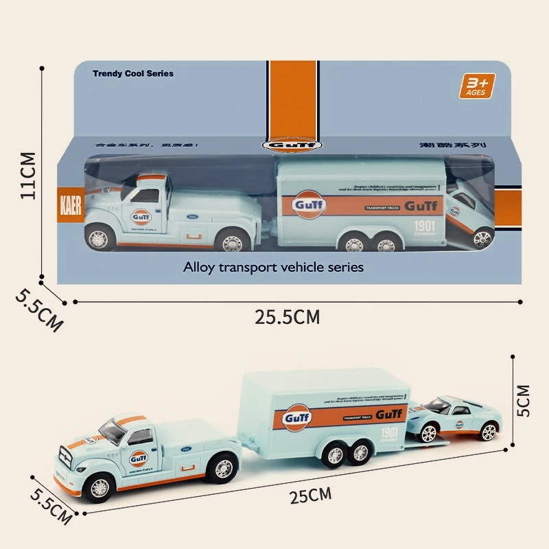

1:64Mini Toy Decorative Trailer Container Truck Bay Edition, Children's Gift Collection
