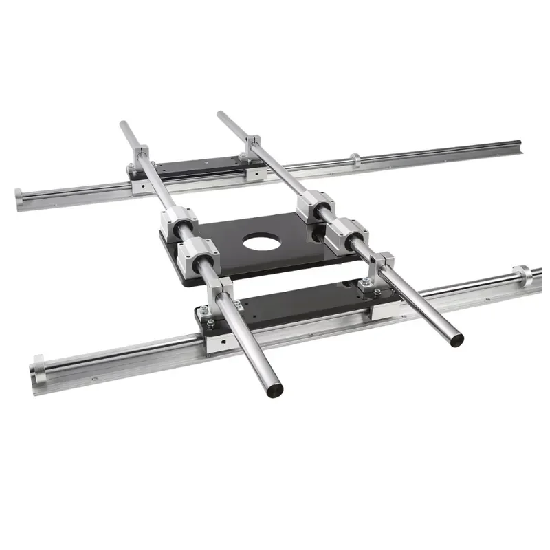 DYCD High-Precision 2-Axis Carbon Steel & Aluminum Linear Guide Combo Kit-Smooth Assembly CNC Router Table