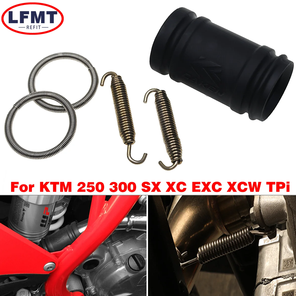 

Exhaust Coupler Silencer Tailpipe Rubber Seal Cover Kit For KTM EXC SX XC XCW TPI 250 300 For Husqvarna TC TE TX TX i 2017-2023