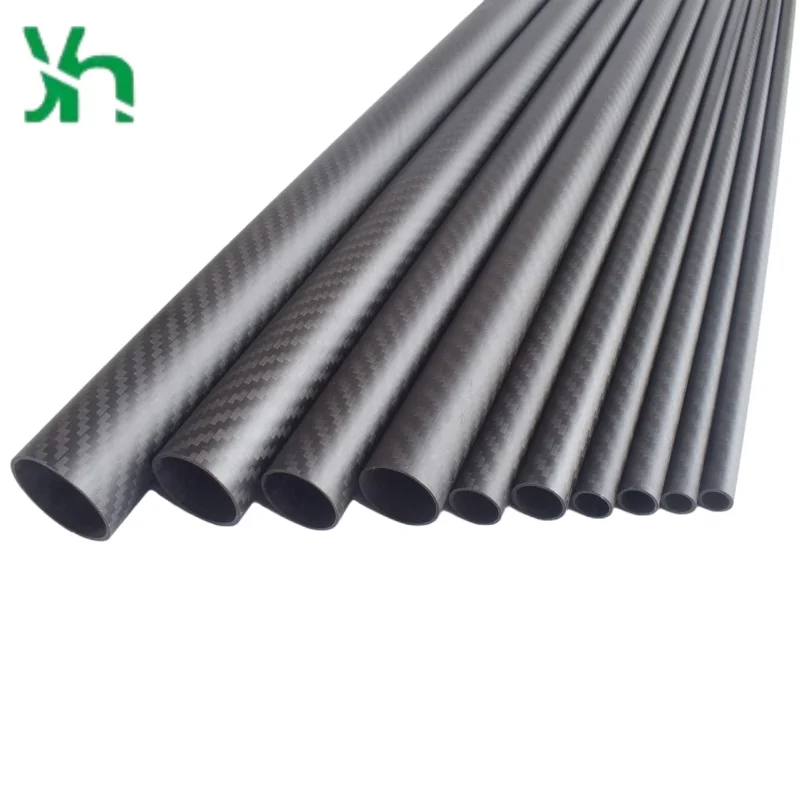 カスタム高強度精密3Kカーボンファイバー丸管、直径5～40mm、輸入フルカーボン中空管