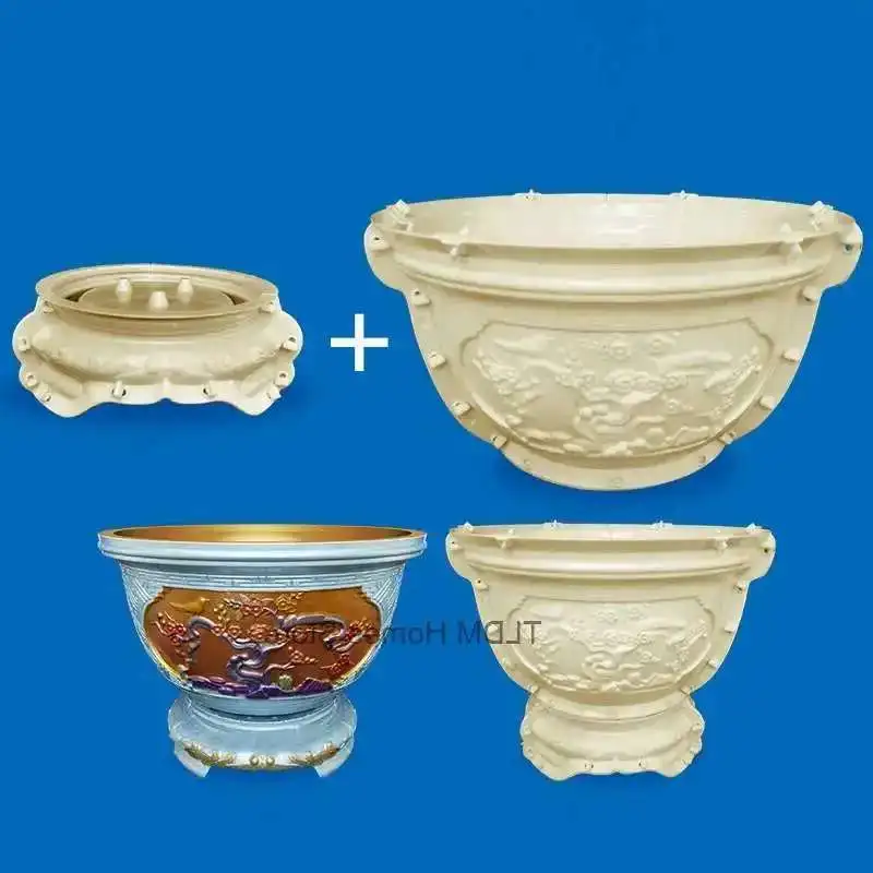 

Европейская форма для цветочного горшка «сделай сам», украшение для сада, прочная форма для домашнего сада, круглая бетонная форма для цветочного горшка, ваза, кашпо T