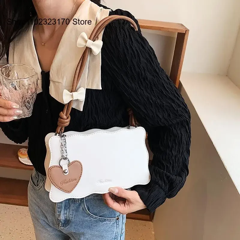Summer Bow Single Shoulder Underarm Small Square Bag for Women
