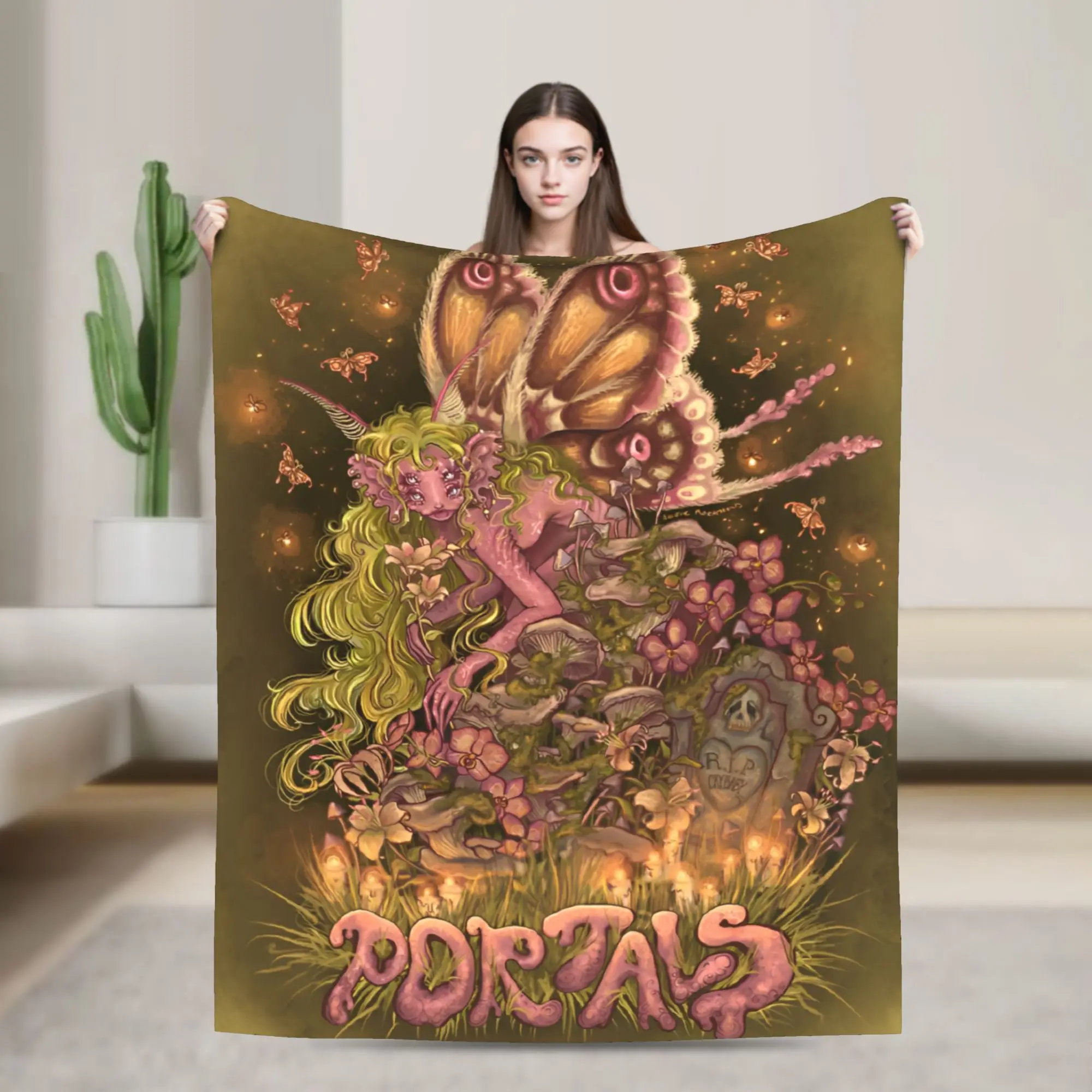 Trilogy Tour Melanies Martinezs Portals Blanket Cover Fleece Singer Lightweight Throw Blanket for Outdoor Travel Bedroom Quilt
