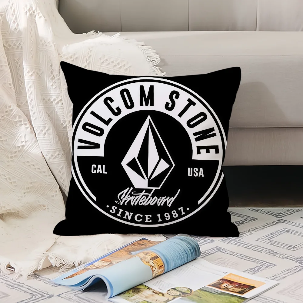 Fashion print V-VOLCOMS Pillow Case Office Cushions Suitable For Sofa Car Bedroom Decorative Cushion Cover