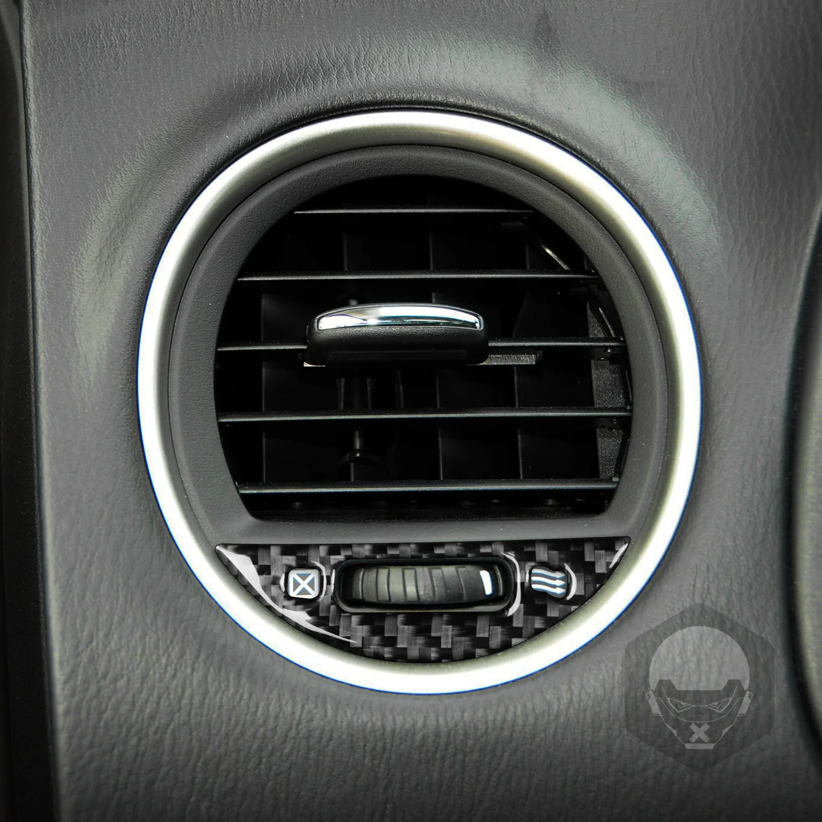 Real Carbon Fiber Car Accessories Dashboard Air Vent Adjustment Trim Cover Soft Sticker For Infiniti JX 2013 QX60 2014 2015 2016