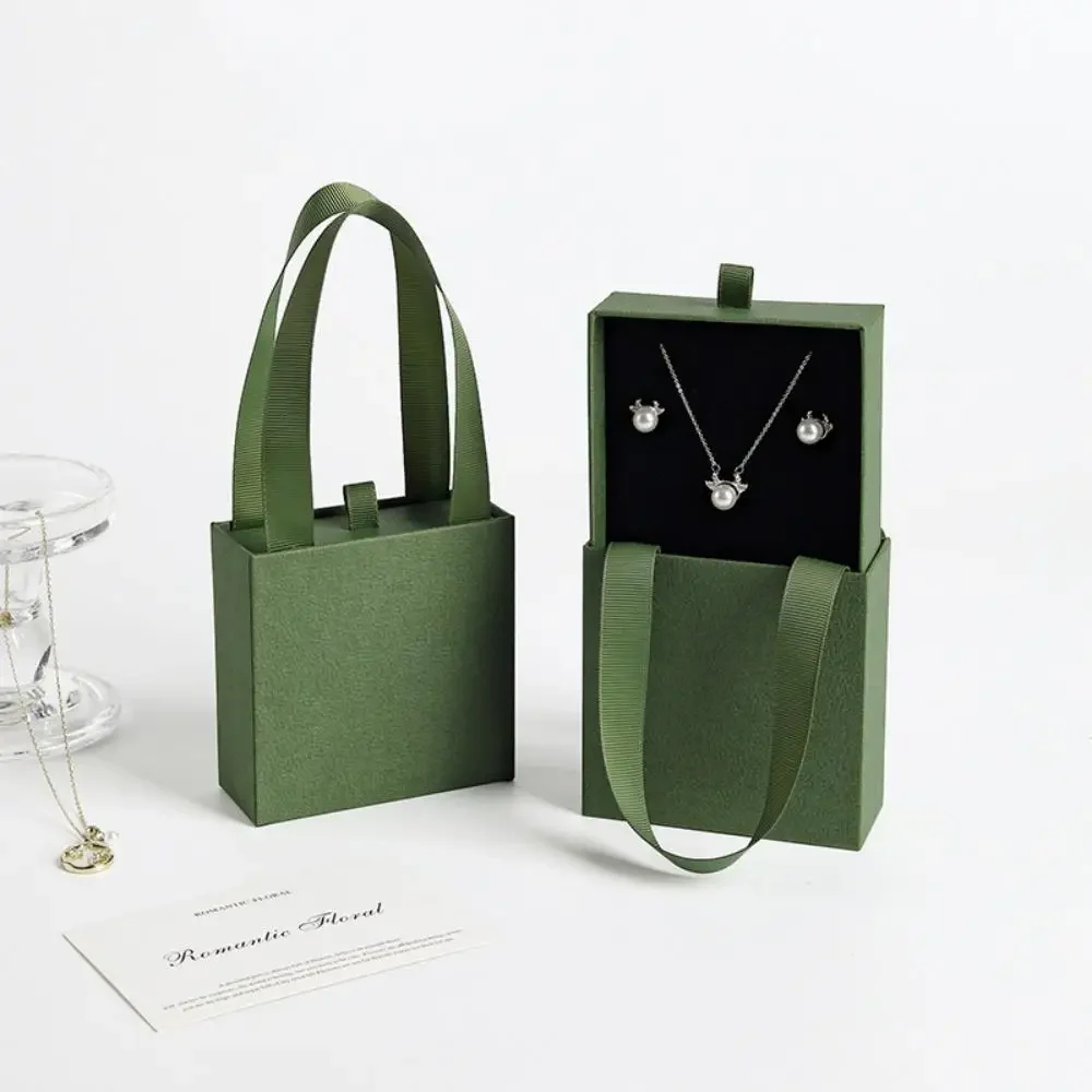 Jewelry Box With Tote Bag for Earring Ring Storage