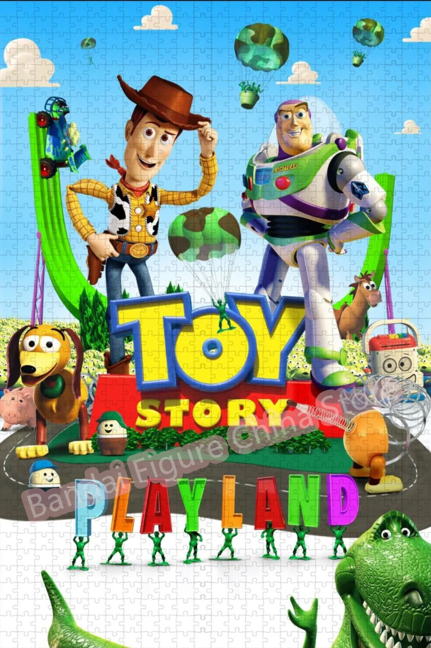 Toy Story 300/500/1000 Pieces Puzzle Dinsey Anime Woody Buzz Lightyear Figure Jigsaw Puzzle Stress Relief Toy Kids Game Gifts