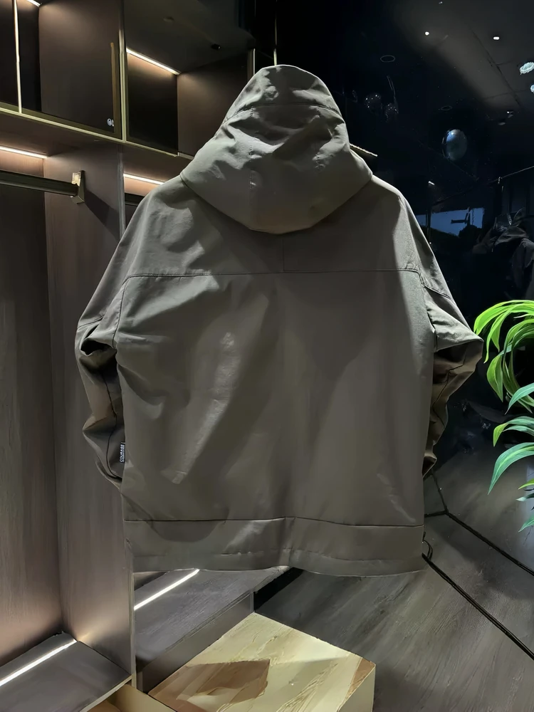 

Весенне-осенняя новая мужская повседневная куртка с капюшоном, ветрозащитная однотонная рабочая одежда на молнии, модная верхняя одежда, пальто
