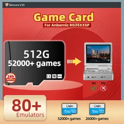Game Card For Anbernic RG35XXSP Classic Retro PSP PS1 GBC Playstation Games Portable Handheld Console Memory TF 512G Batocera