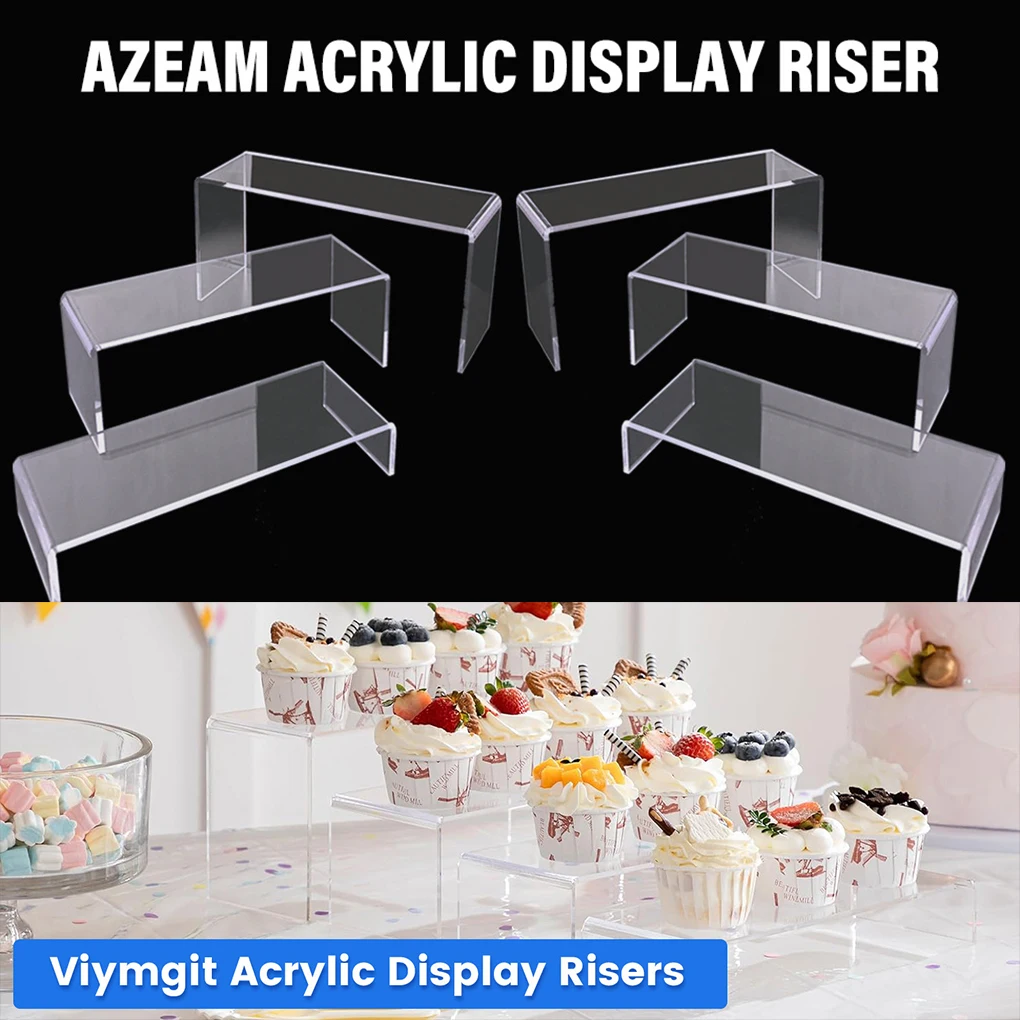 

Hot! 3PCS/SET Transparent Acrylic Thickened U-shaped High Rack Storage Rack, Dessert Table Hand-made Perfume Storage Display