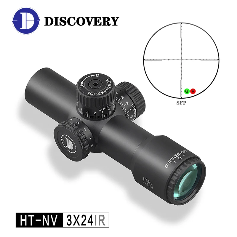 

Discovery New HT-NV 3X24IR Ultra-short Day&Night Dual Fusion Coating Scope Seismic Rifle Oscilloscope 1/2 MOA Sight