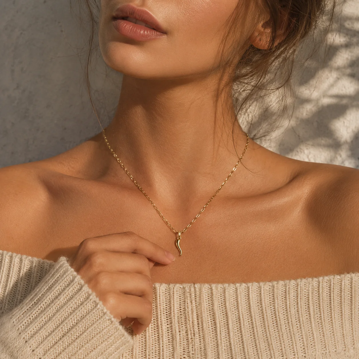 316L Stainless Steel Italian Horn Pendant Cornicello Lucky Charm Necklace Pendant For Women Men Unisex Minimalist Jewelry Gift