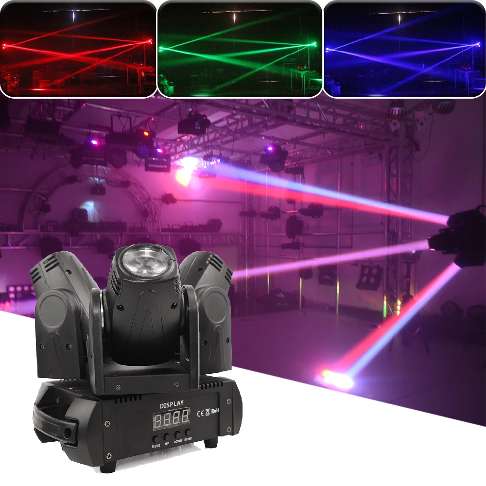 

NEW Infinite Rotation 3X10W RGBW 4IN1 Cree Moving Head Light DMX512 12CH Beam Dyeing Effect For DJ Disco Music Party Bar Wedding