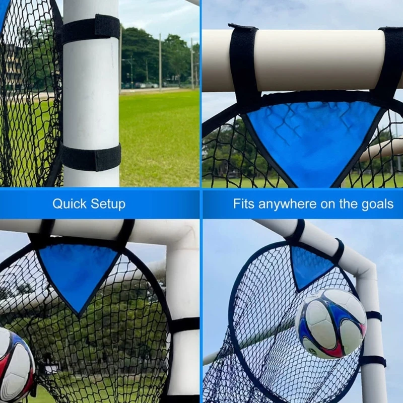 

Durable Soccer Goal Targets Net Top Bins Foldable Soccer Targets Net Lightweight Practice Net Easy to Attach and Detach