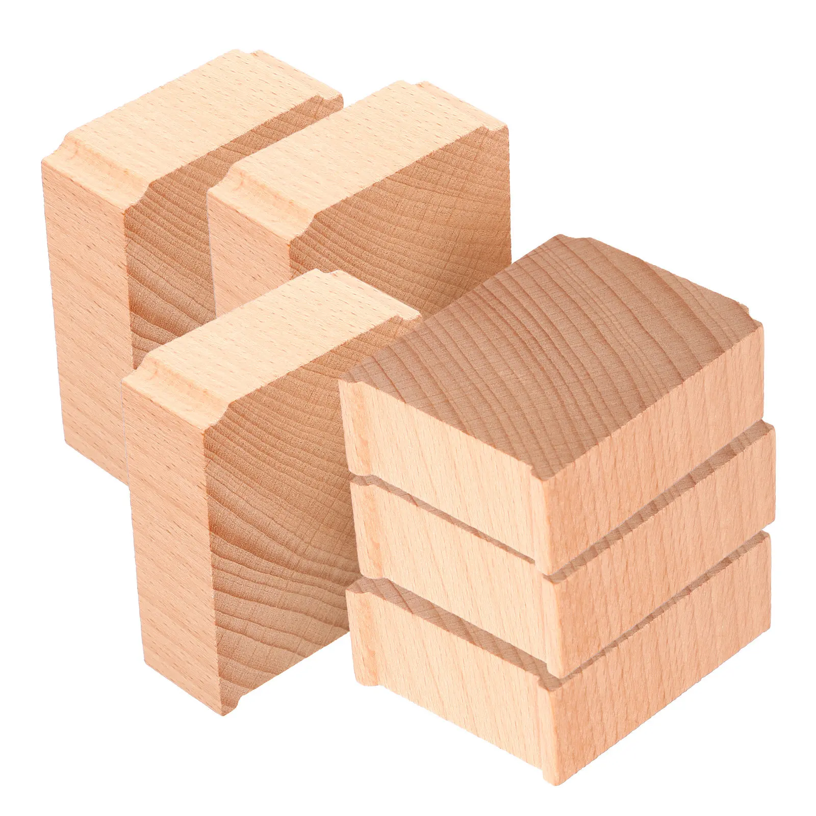 

6Pcs Wood Train Bridge Supports Compatible with Wooden Railway Tracks Portable Compact Risers for Building Raised Train Layouts