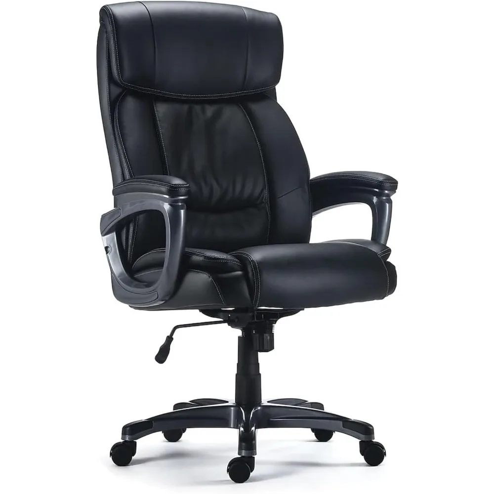 

Staples Lockland Managers Chair, Bonded Leather Big and Tall Cushioned Office Chair, Adjustable Height, Metal Frame, Can Be Used