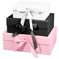 23-33cm Luxury Magnetic Gift Box with Lid Ribbon Lafite Grass and Cards for Valentine's Day Wedding Birthday Gift Packaging Box