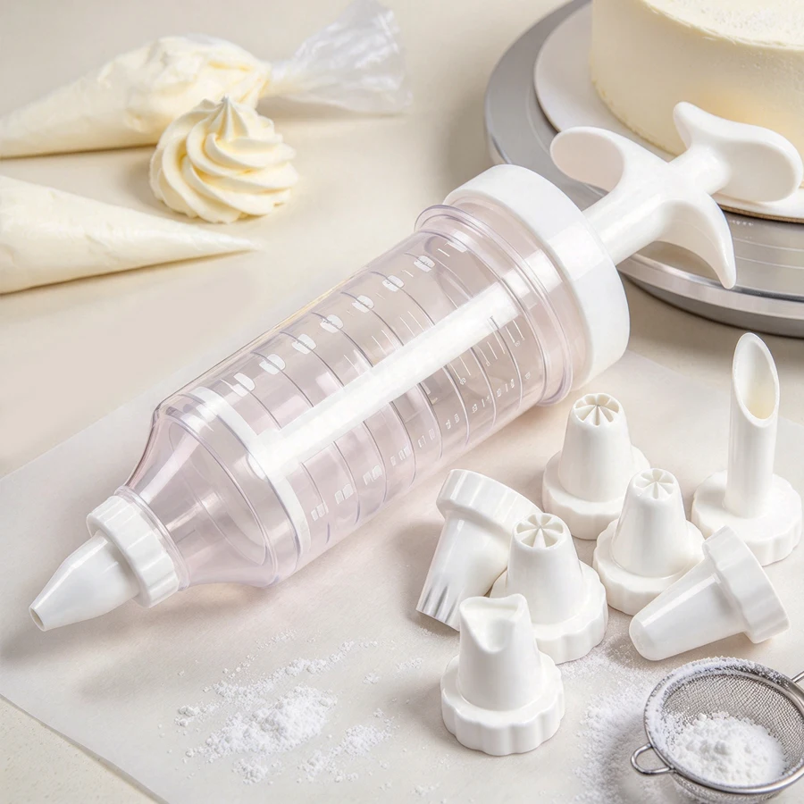 Zarte Tortendekoration Spritztüllen-Set mit 8 Düsen für Kuchengießerei und Backen – Detail 3