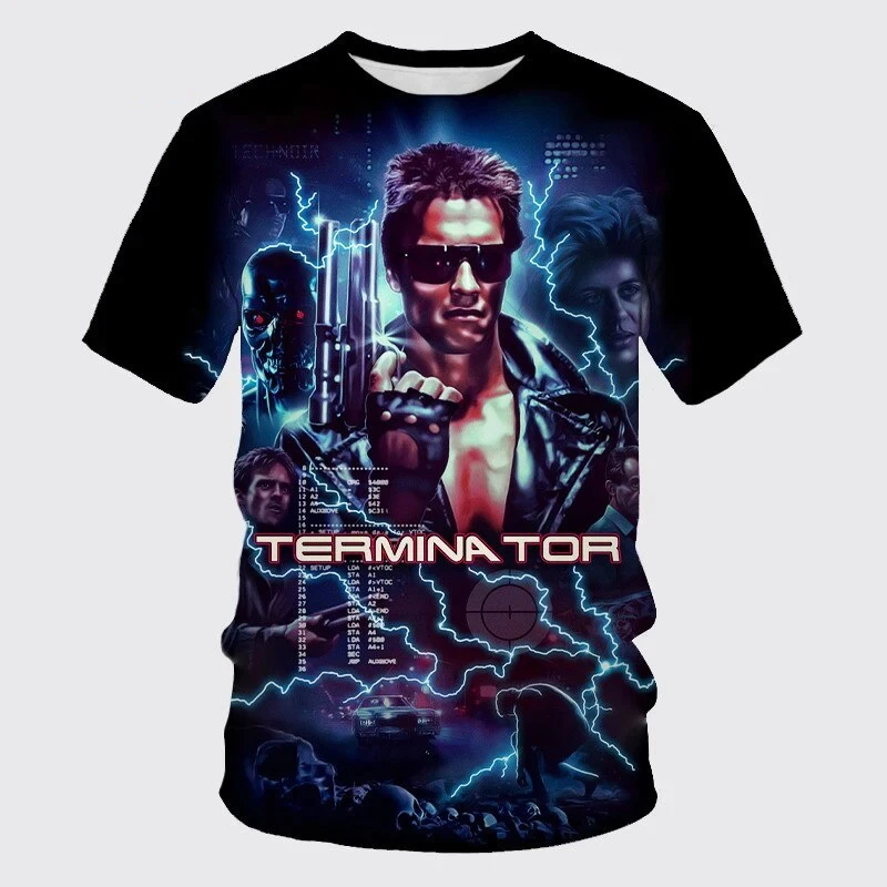 Terminator 3D Printed men's T-shirts  Streetwear  Casual Tops  Oversized and Fashionable Stand out with this Cool Appearance