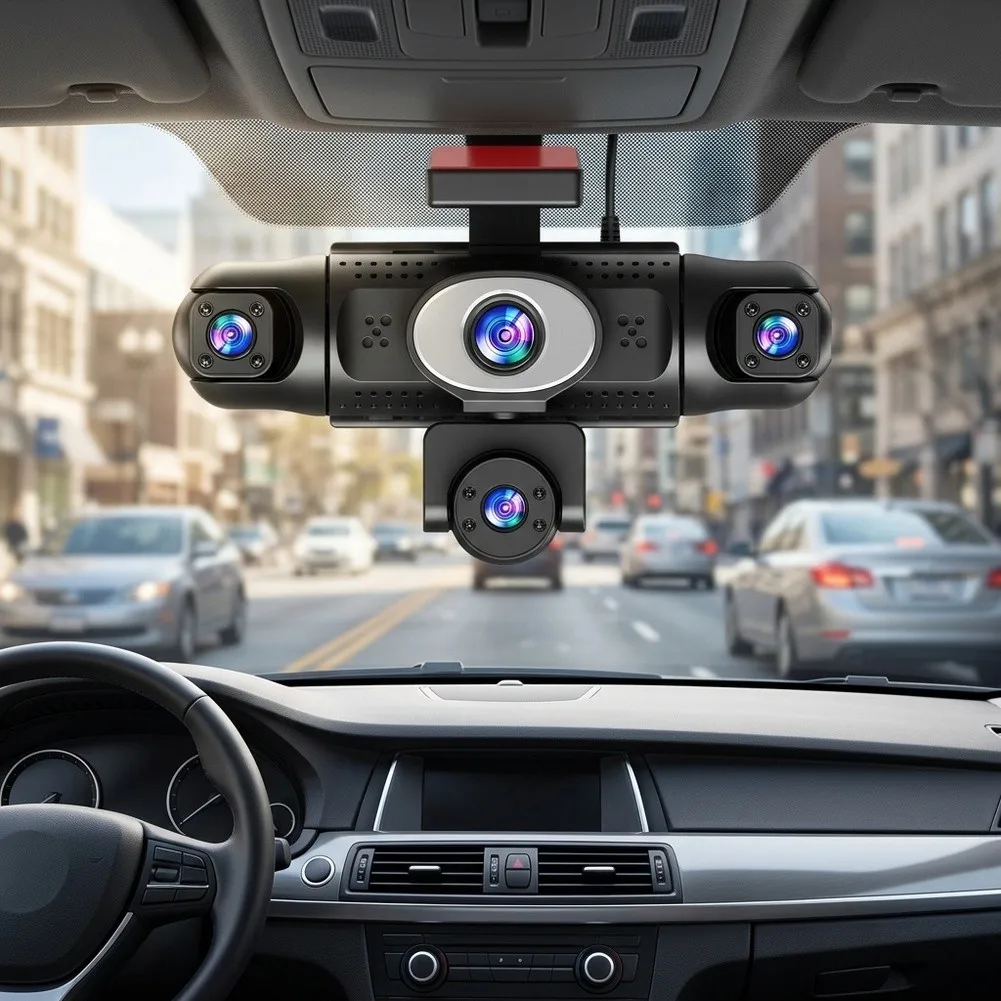 360° Full View Car For Dashcam 5 Lens Rear View Camera Video Recording 4K For UHD For Dashcam Car Security Parking Monitor