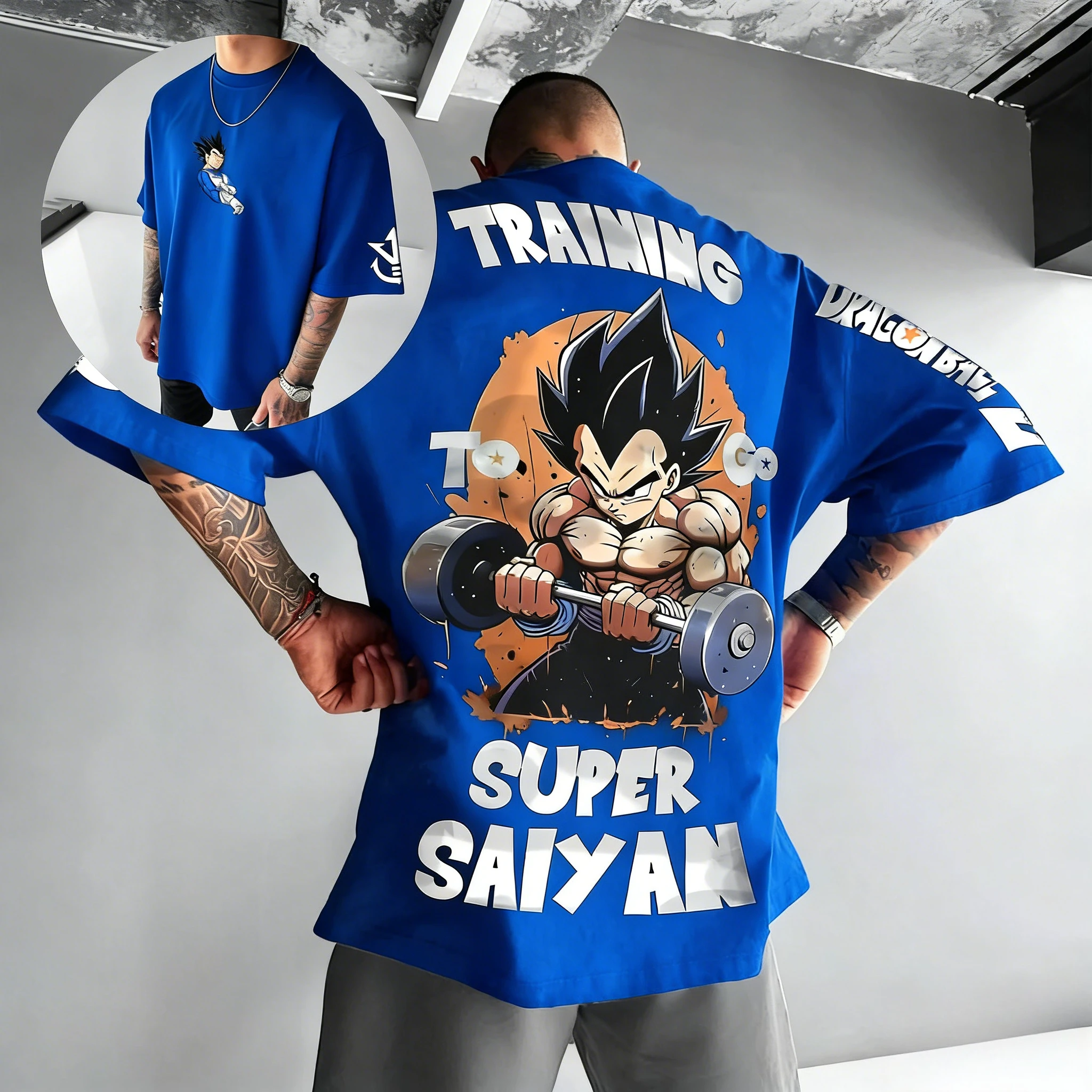 لعبة دراغون بول فيغيتا للرجال والنساء 2026 صيف جديد أنيمي Harajuku مزدوجة الوجهين مطبوعة الأمريكية عادية الوالدين والطفل