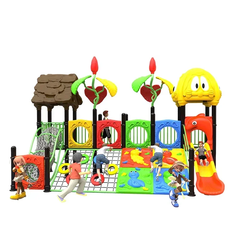 High Quality Combination Slide Theme Park Kids Equipment Plastic Slides Outdoor Playground Amusement Park Facilities