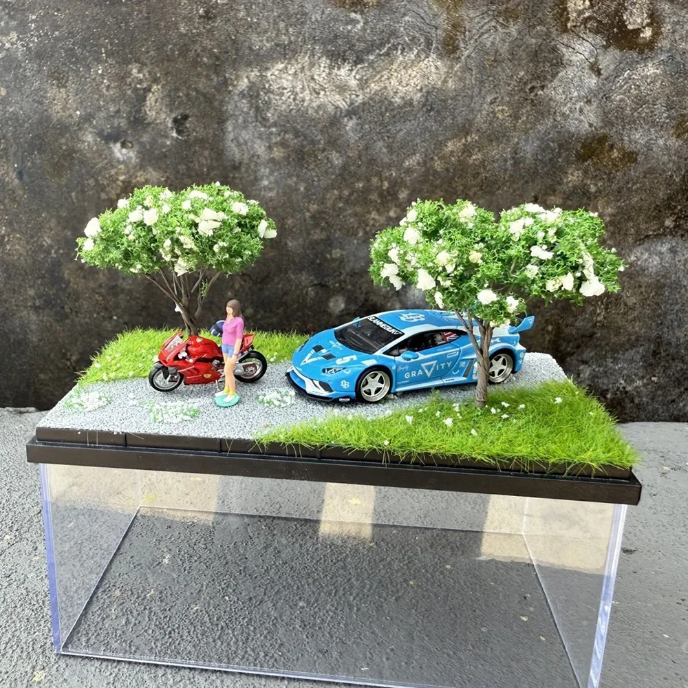 Home Decor Lighting Brands - Kotak Display Akrilik Sakura Scene 1:64