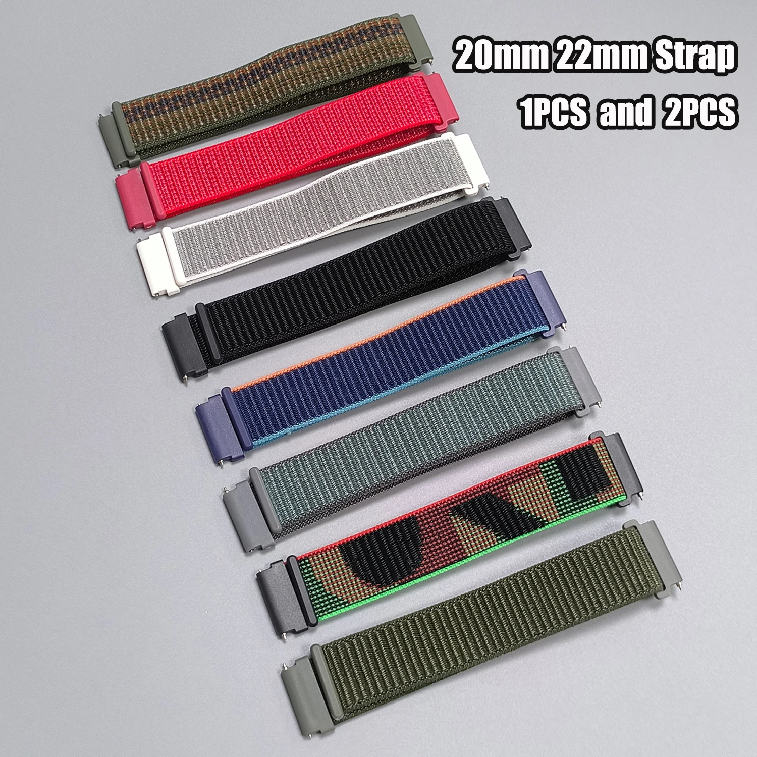 20 مللي متر 22 مللي متر النايلون حلقة حزام الساعات ل Garmin Venu 4 3 2 حزام (استيك) ساعة Forerunner 265 255 165 570 245 الموسيقى/Vivoactive 6 5 4 سوار