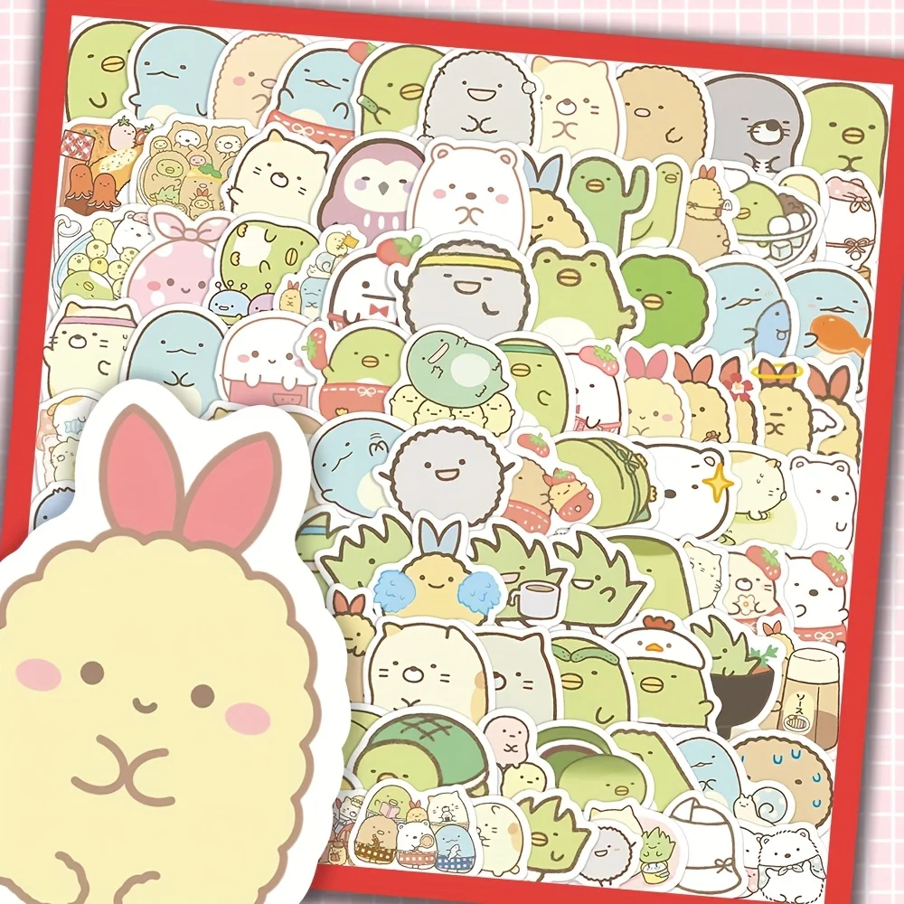

100 pieces corner biopaper stickers - personalized and creative decorative stickers