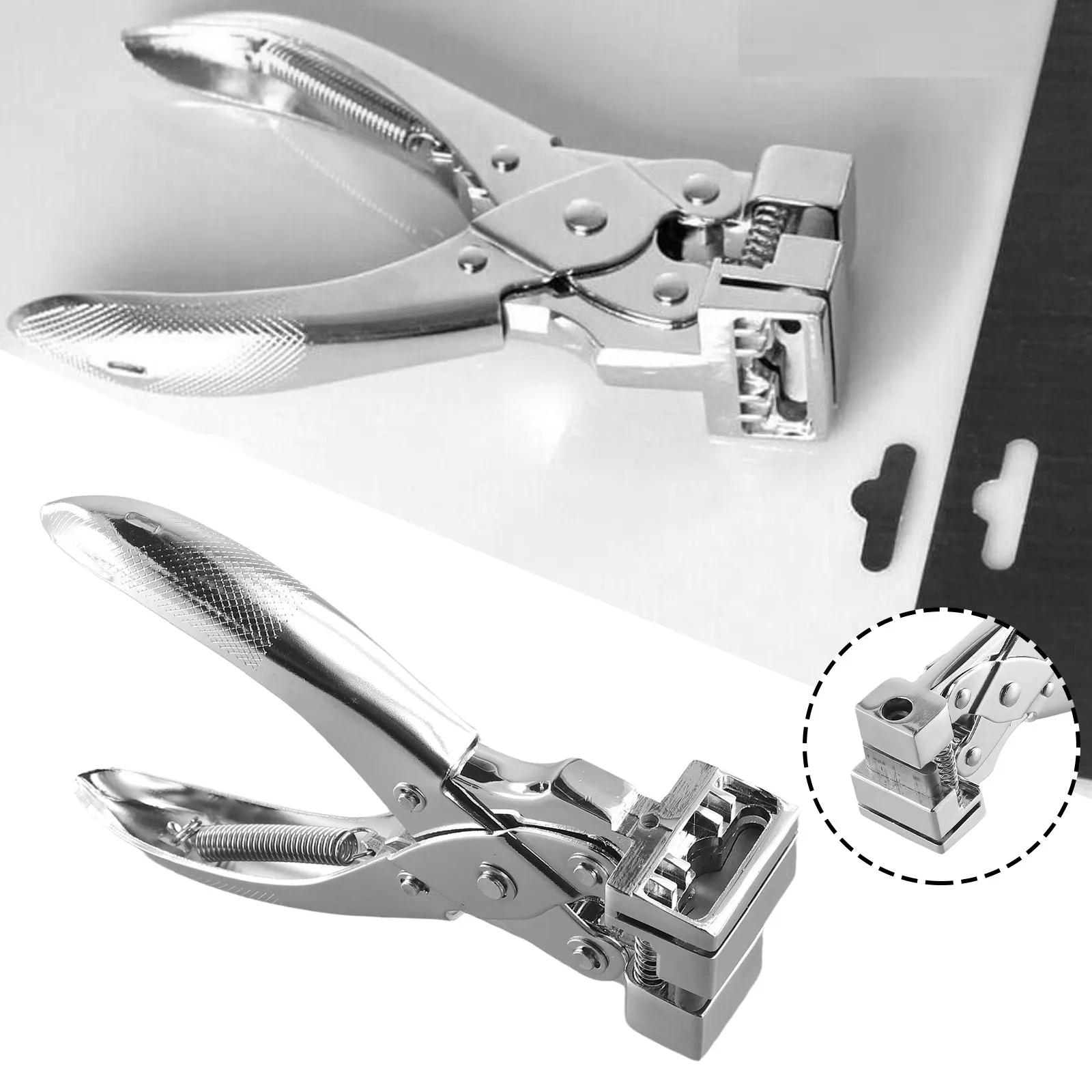 

Cardboard T-Shape Hole Puncher Hand Punch 2mm 300*100*60mm Non-slip Handle Design Silver Without Burrs Zinc Alloy