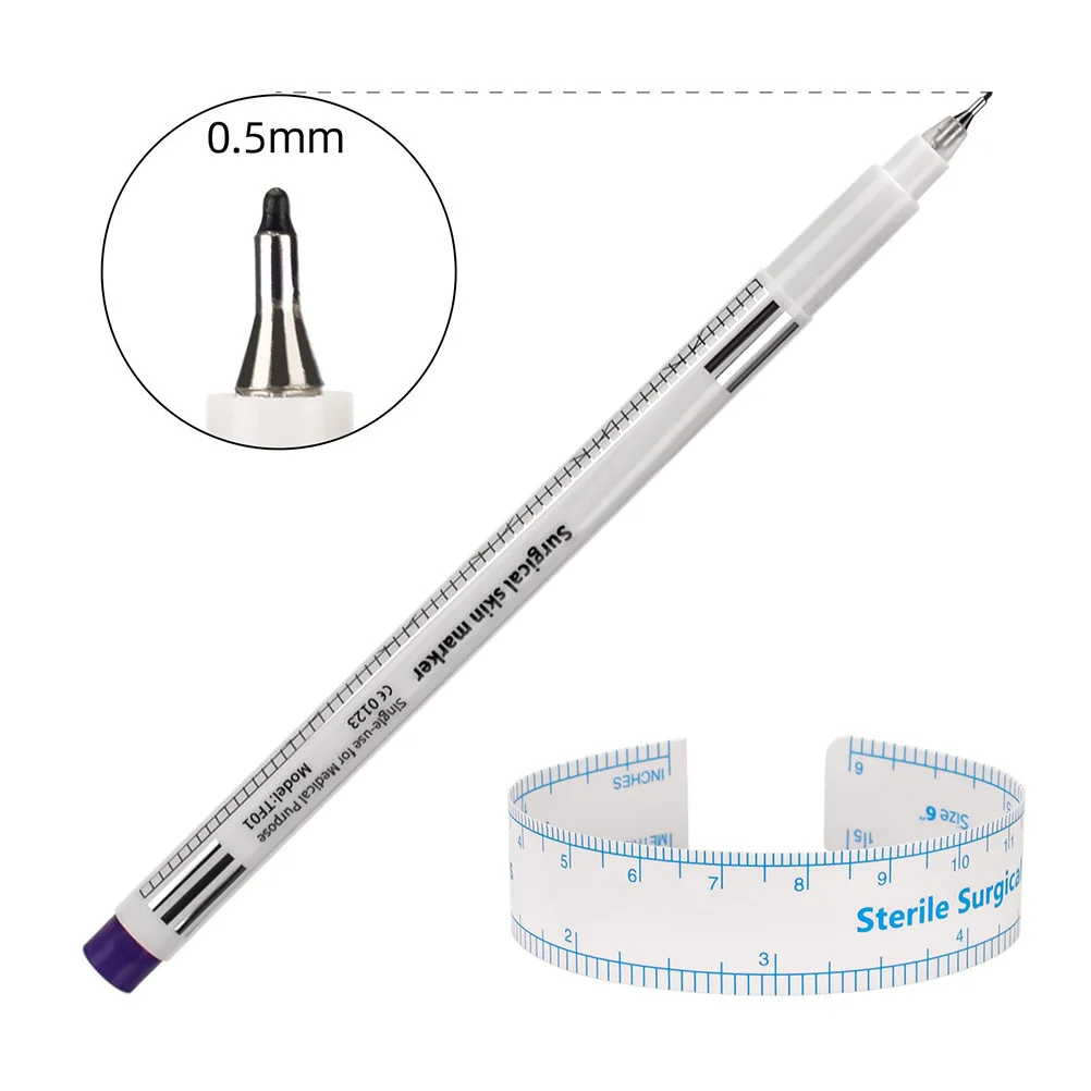 

1Set Multipurpose Eyebrow Maker Pen for Symmetrical Brows Tattooing Supplies Skin Markers Mapping Tool Eyebrow Marker