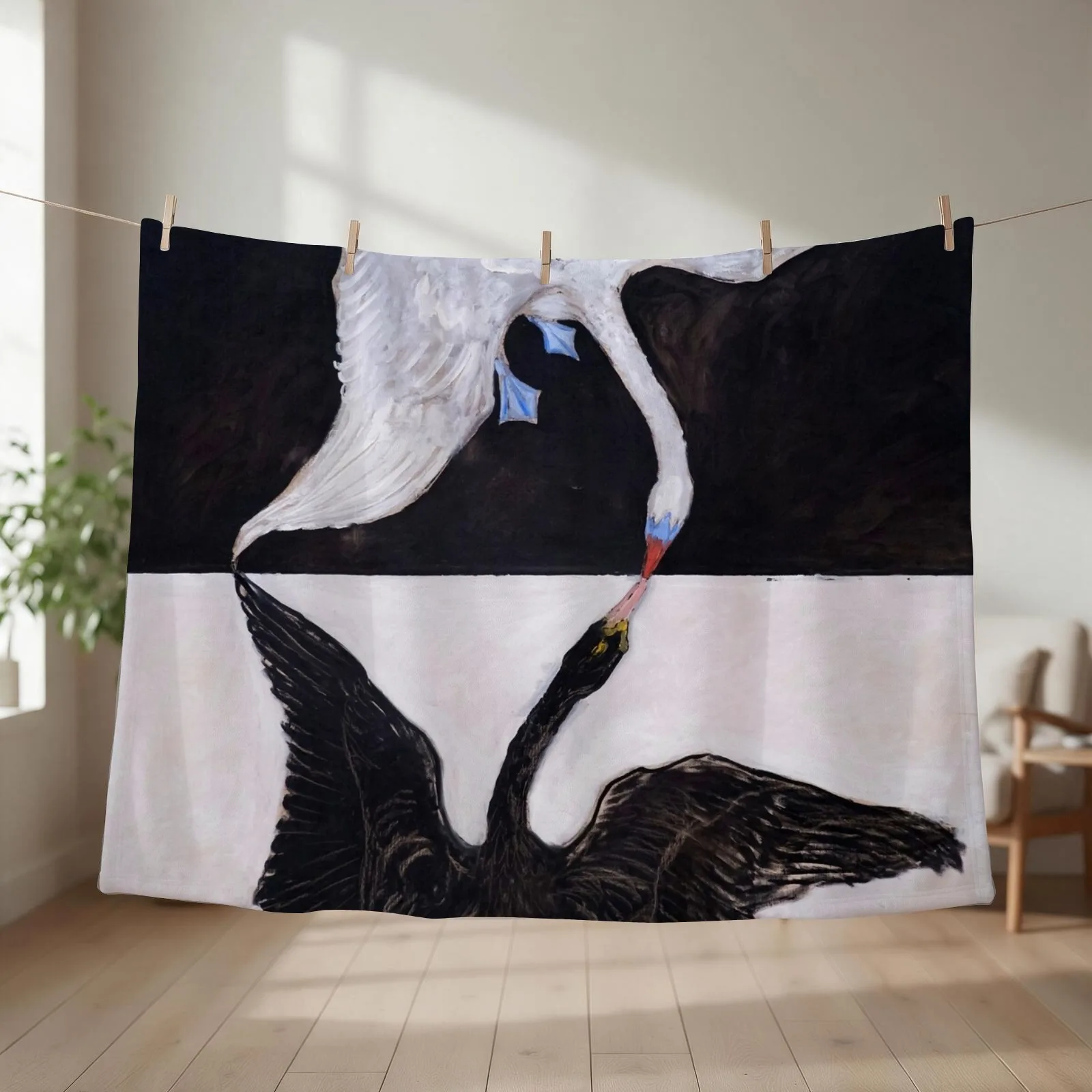 Hilma af Klint The Swan, No. 01, Group IX-SUW Throw Blanket Luxury Throw Beautifuls Soft Big Moving Blankets