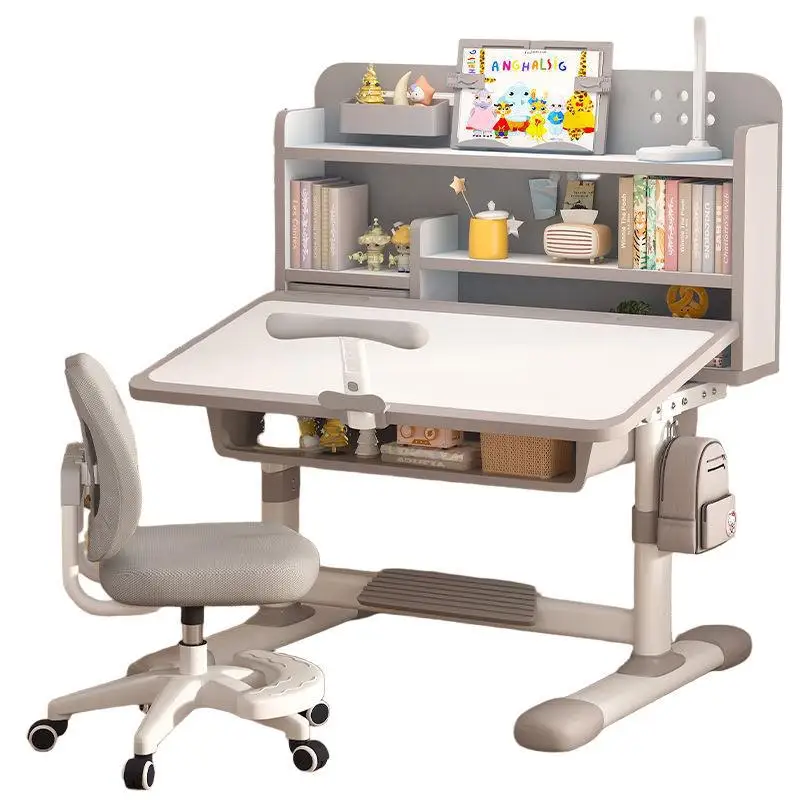 Children's study, study set desk, lift, correct sitting posture