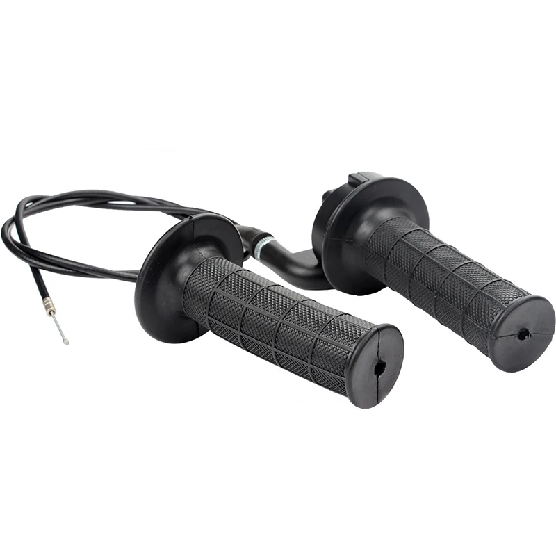 1 Pair 22mm Motorcycle Throttle Grip with Twist Cable Handle Bar Hand Grips For Pit Dirt Bike ATV Quad Motocross Racing
