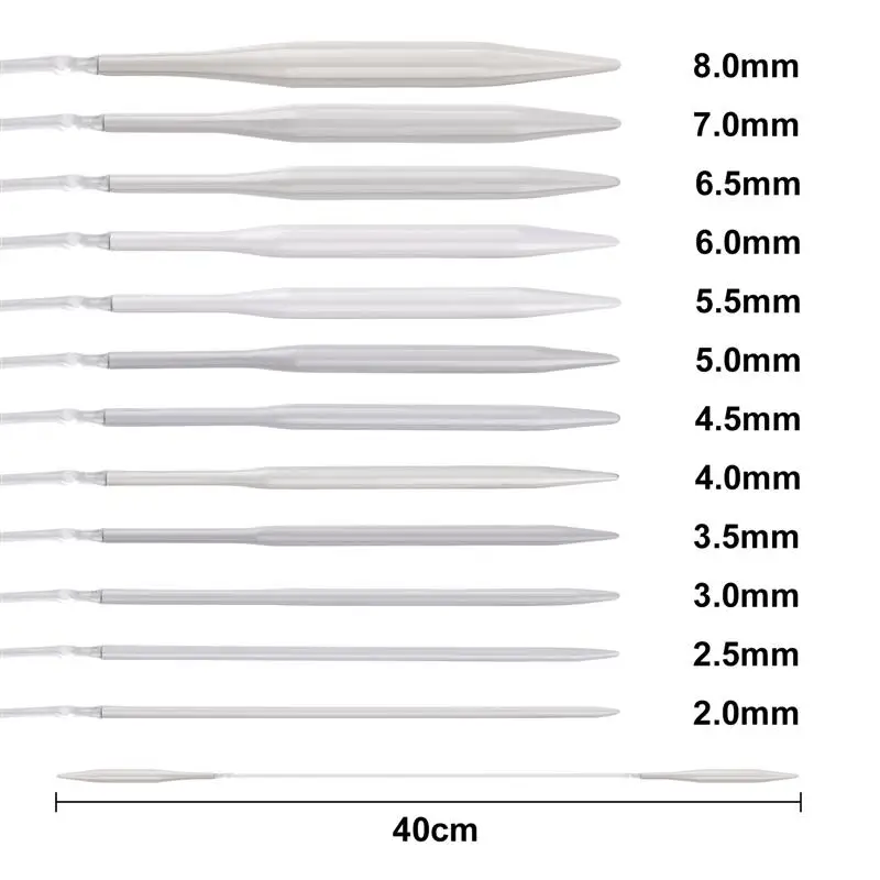 2/2.5/3/3.5/4/4.5/5/5.5/6/6.5/7/8mm Knitting Tools Stainless Line Circular Needle Aluminium Handle Ring Needlework For Sweater