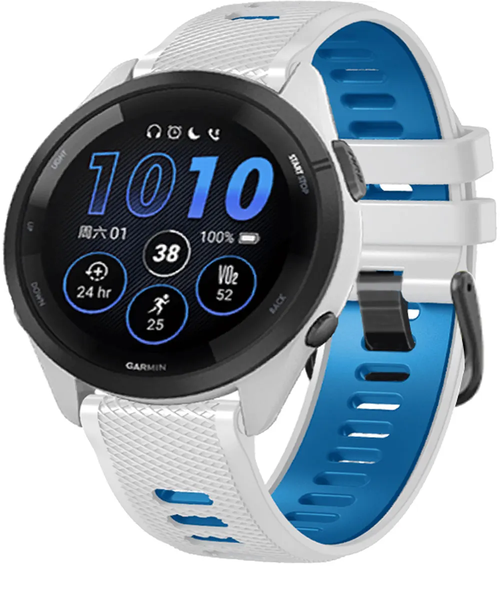 22 mm Silikon-Smartwatch-Armband für Garmin Forerunner 265, Ersatzgürtel für Forerunner 255 Music Vivoactive 4 Venu 2 Armband – Detail 10